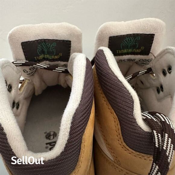 Timberland Women's Beige Ankle Hiking Boots Size 6.5 - Picture 5 of 9